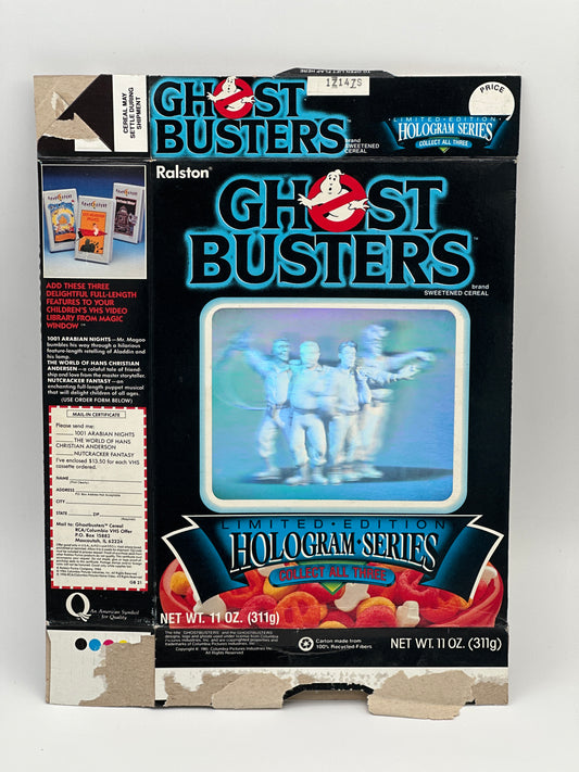 Vintage 1980s Ralston Ghostbusters Hologram Bundle – Original Mail-Away T-Shirt + Hologram Cereal Box RARE