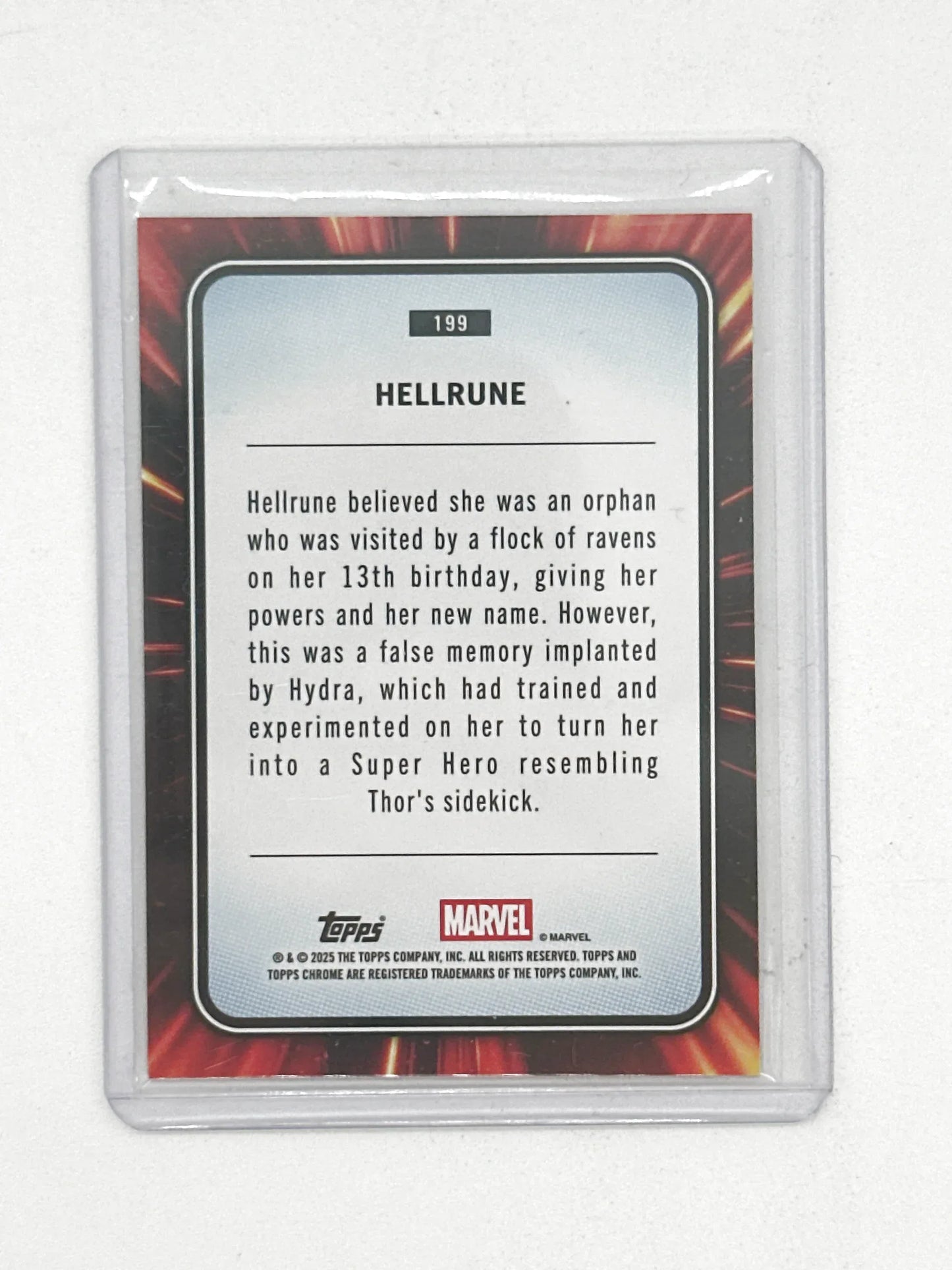 2025 Topps Marvel Chrome #199 Hellrune Yellow Lava Refractor - Glass City Comics & Collectibles