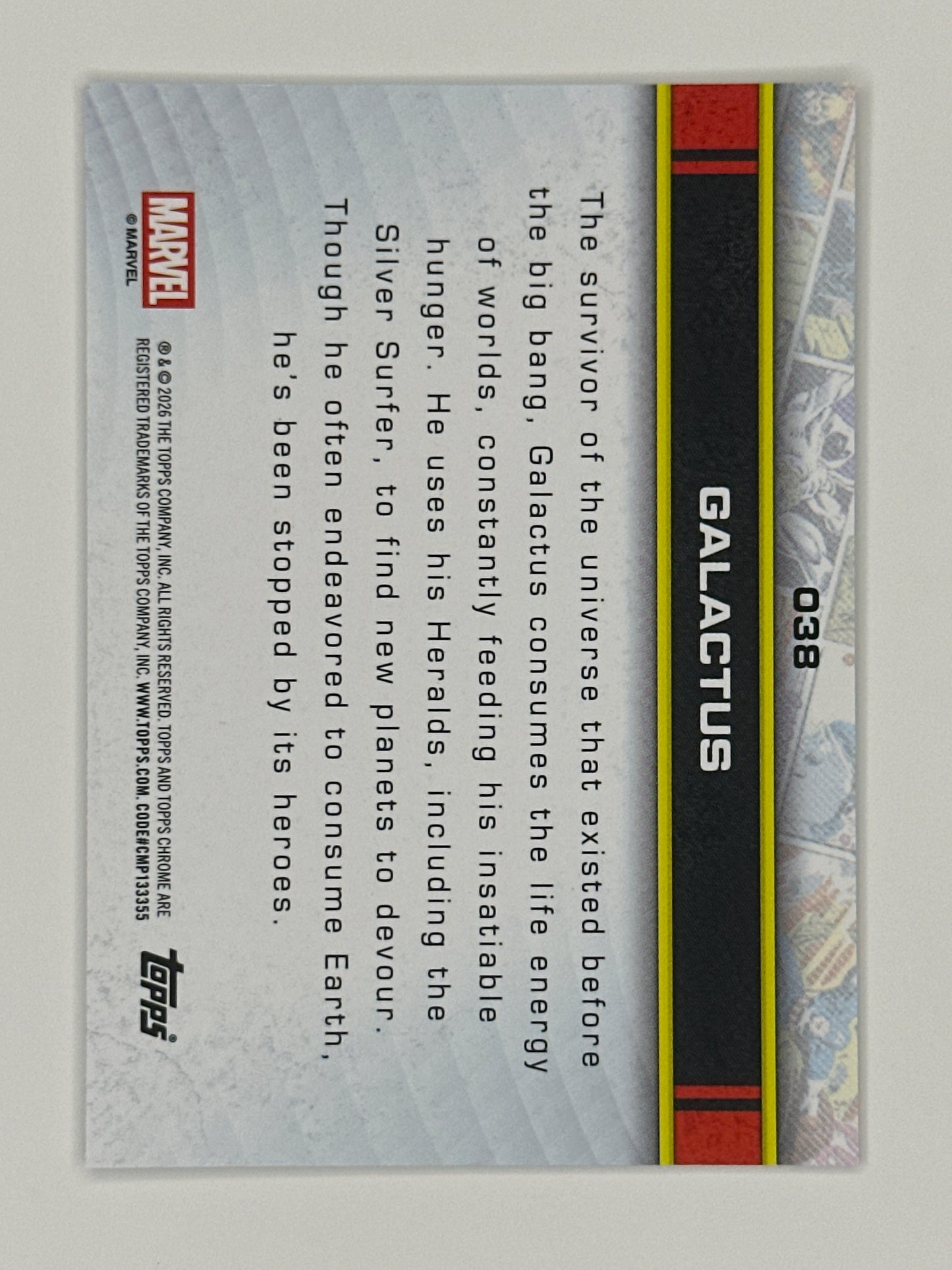 2026 Topps Marvel Chrome 038 Galactus Base Card