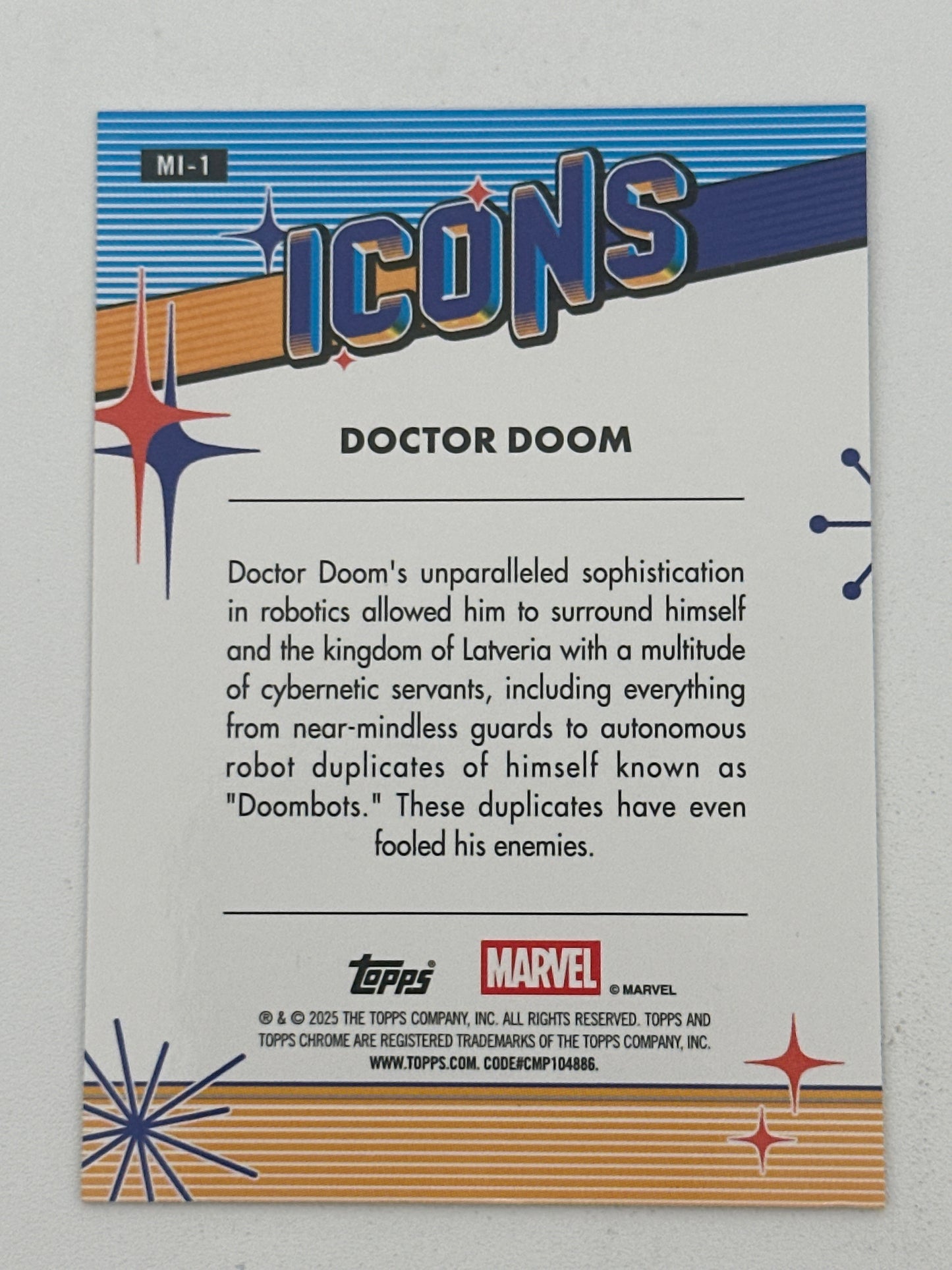Marvel Topps Chrome Icons Doctor Doom