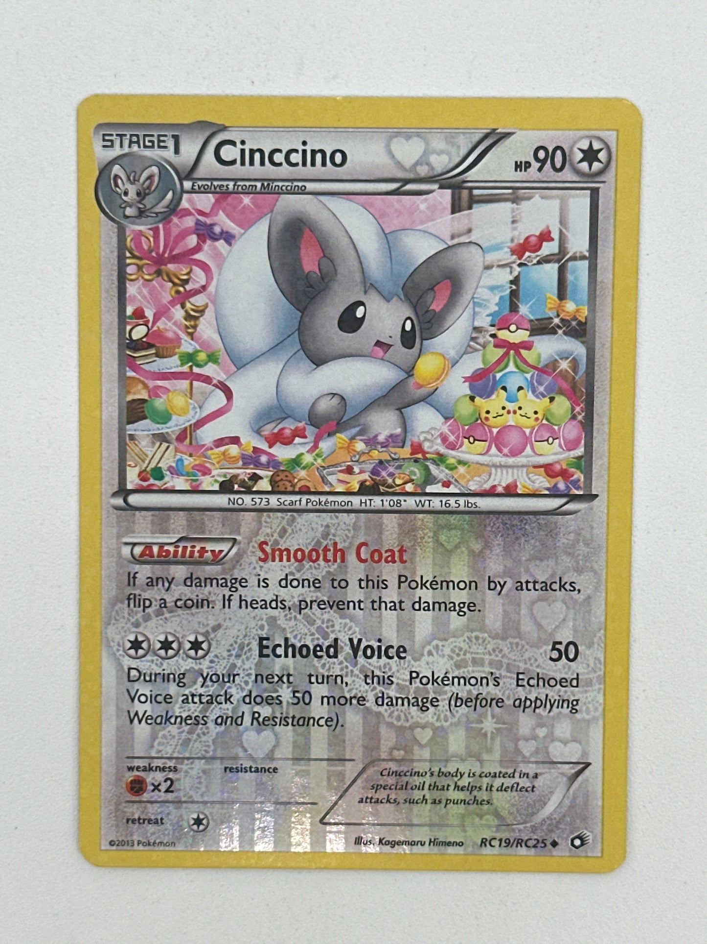 Pokémon TCG: Black & White Legendary Treasures RC19/RC25 Cinccino Reverse Halo Uncommon