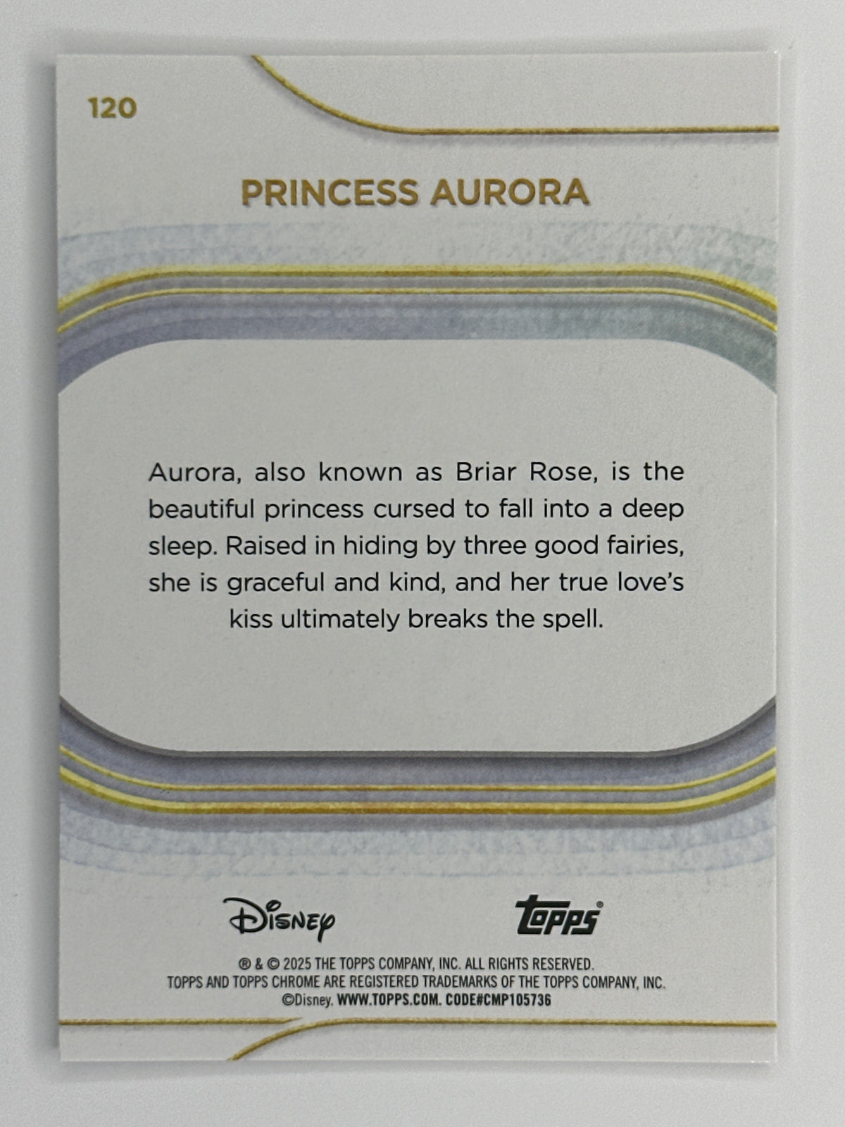 2025 Topps Disney Chrome 120 Princess Aurora Base Card