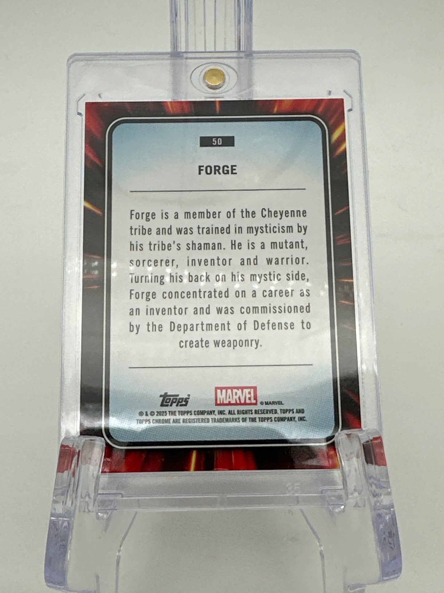Marvel Topps Chrome Forge Orange Refractor /25
