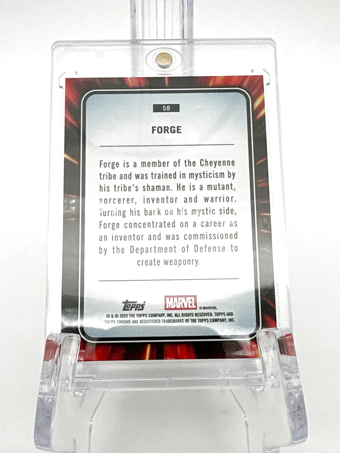 Marvel Topps Chrome Forge Orange Refractor /25