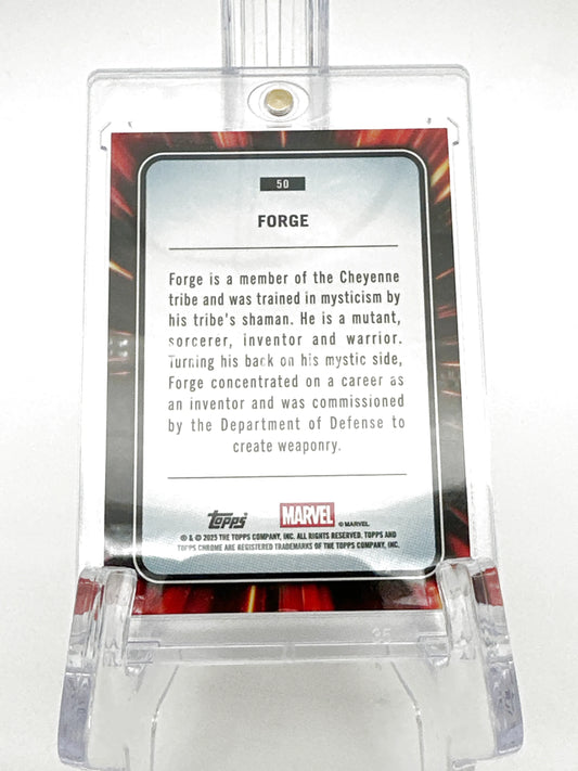 2025 Topps Marvel Chrome #050 Forge Orange Refractor 06/25