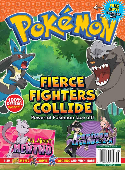 Pokemon: Fierce Fighters Collide 2025 Magazine #15 Includes Mega Evolutions Card Pack - Glass City Comics & Collectibles