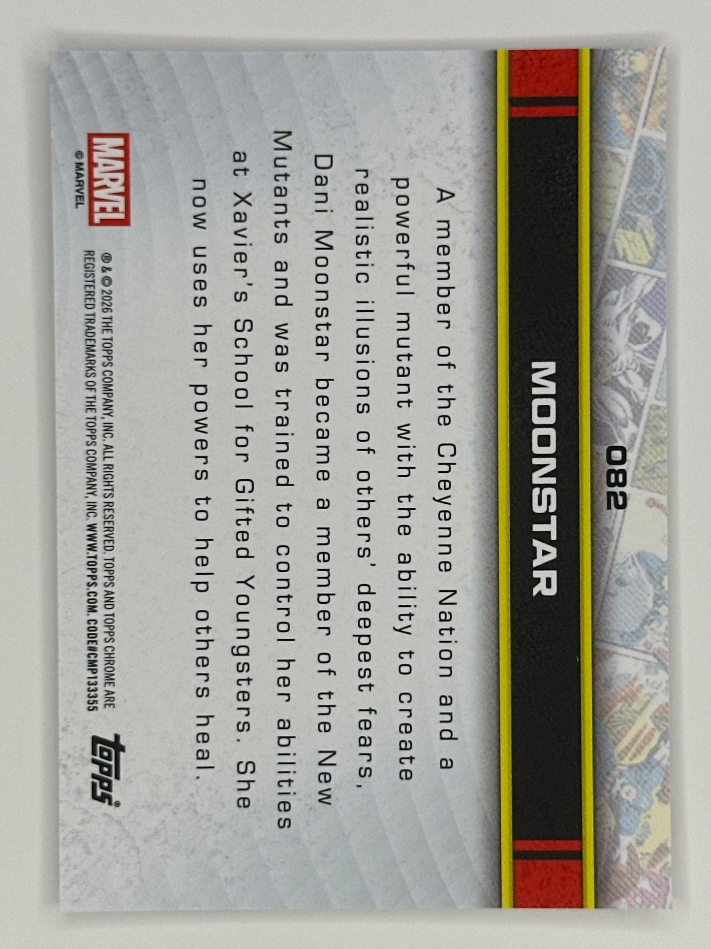 2026 Topps Marvel Chrome 082 Moonstar Base Card