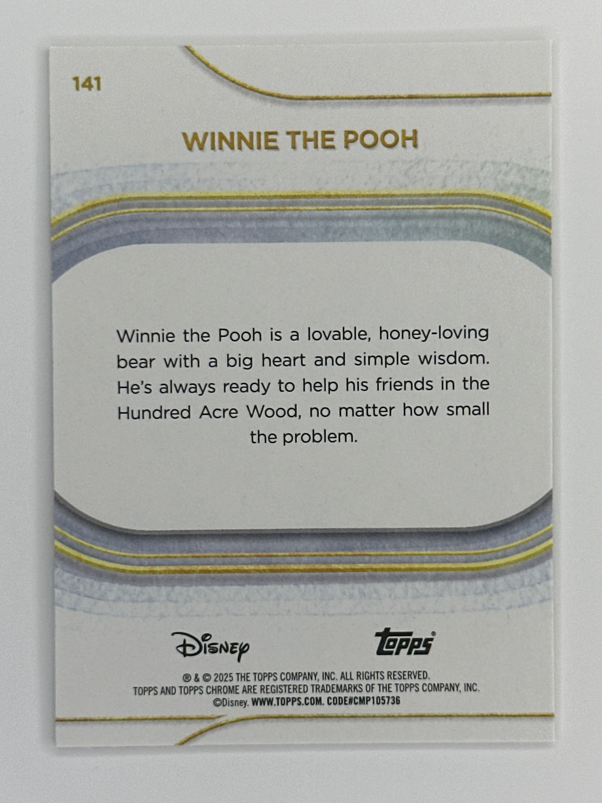 2025 Topps Disney Chrome 141 Winnie The Pooh Base Card