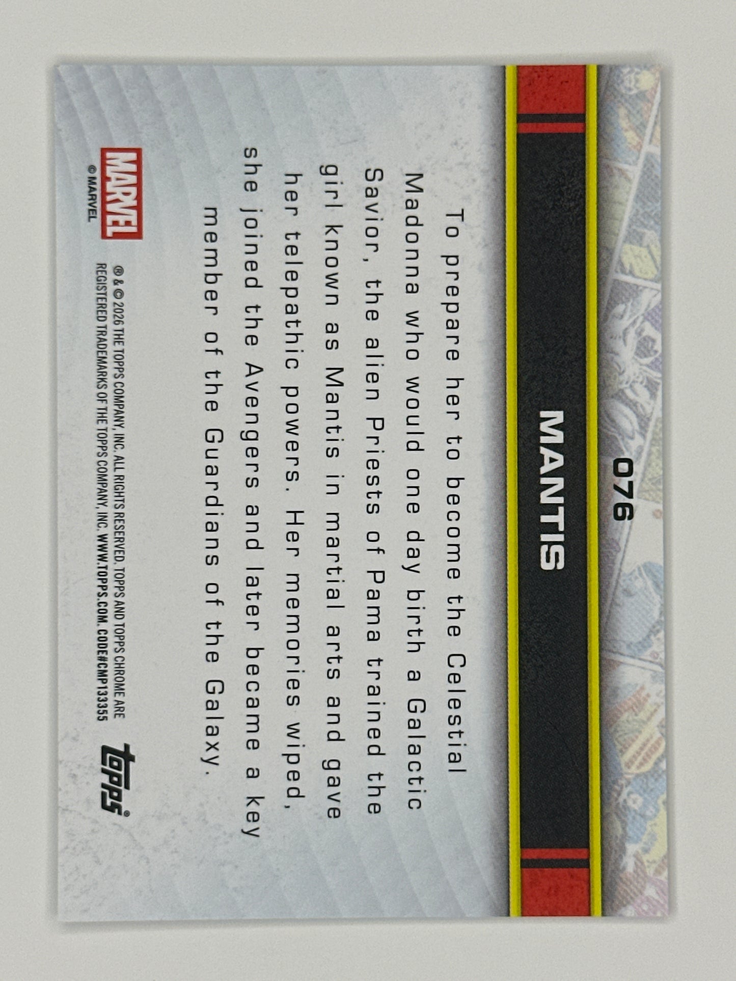 2026 Topps Marvel Chrome 076 Mantis Base Card