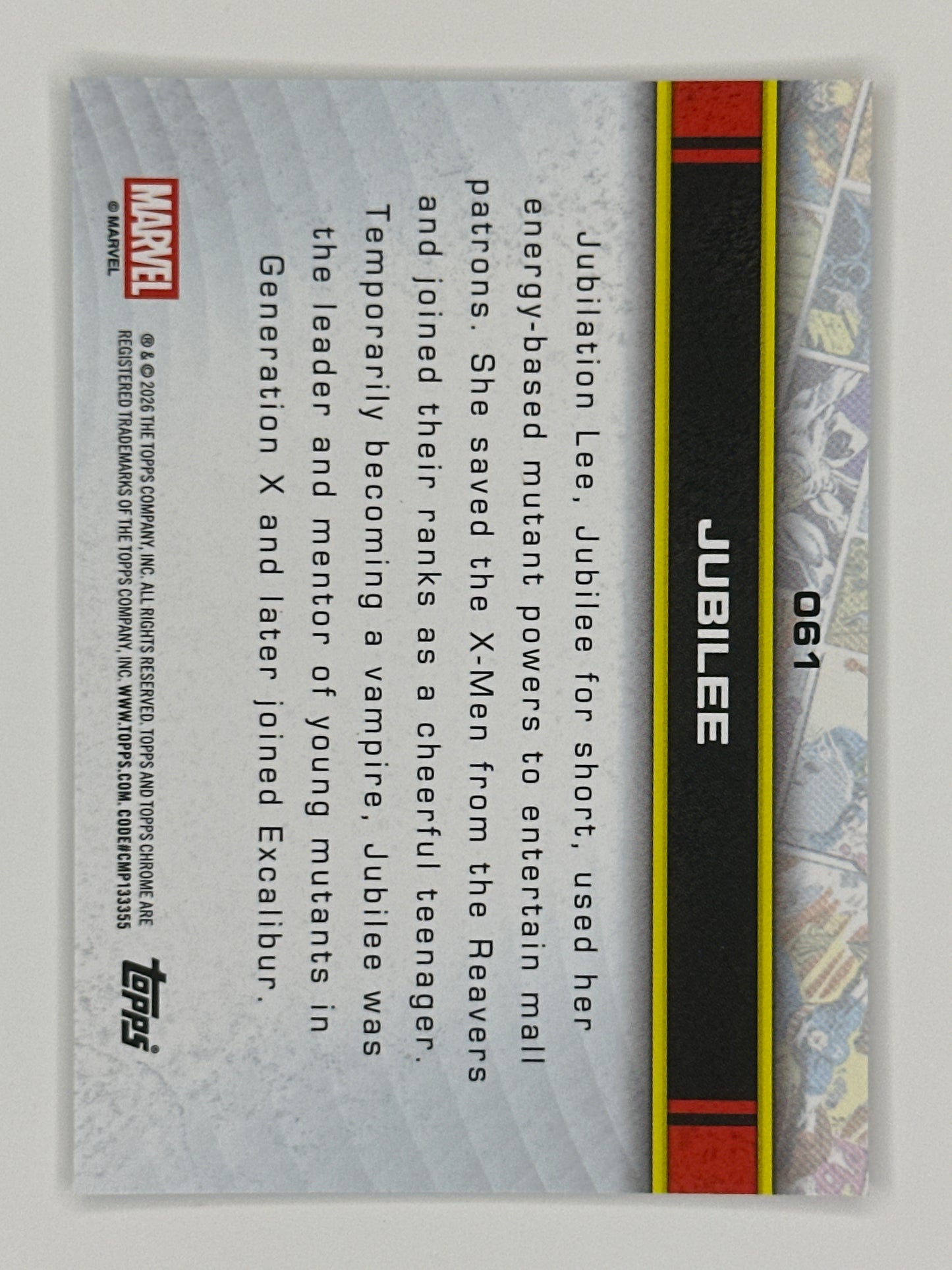 2026 Topps Marvel Chrome 061 Jubilee Base Card