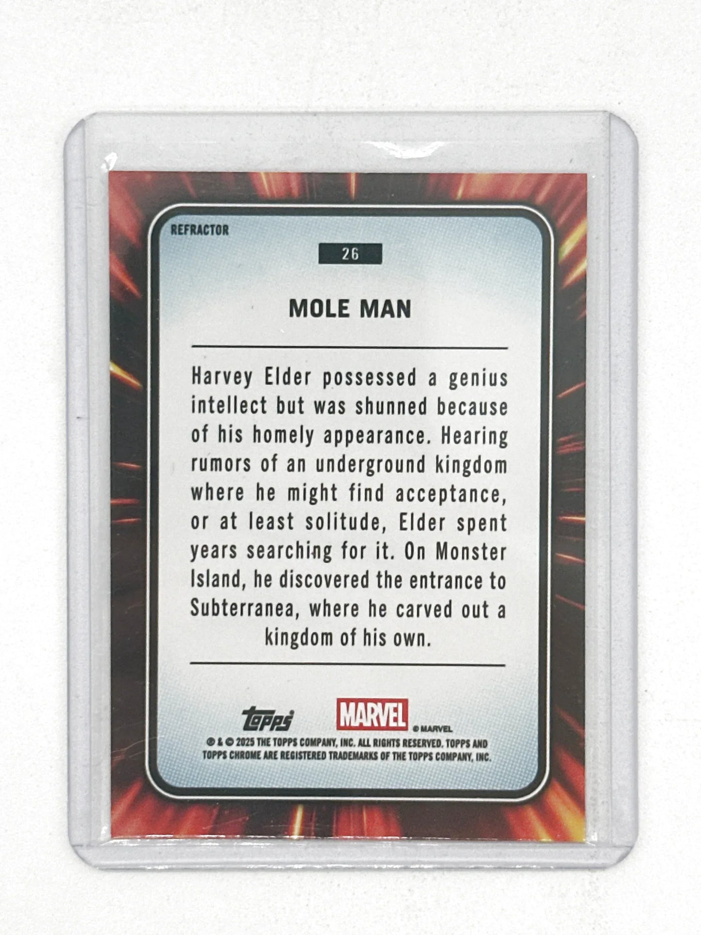 2025 Topps Marvel Chrome #026 Mole Man Base Refractor - Glass City Comics & Collectibles