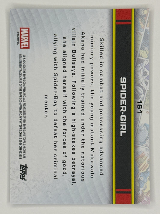 2026 Topps Marvel Chrome 161 Spider-Girl Base Card