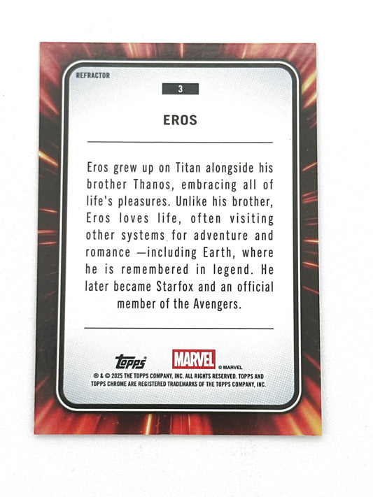 2025 Topps Marvel Chrome #003 Eros Base Refractor