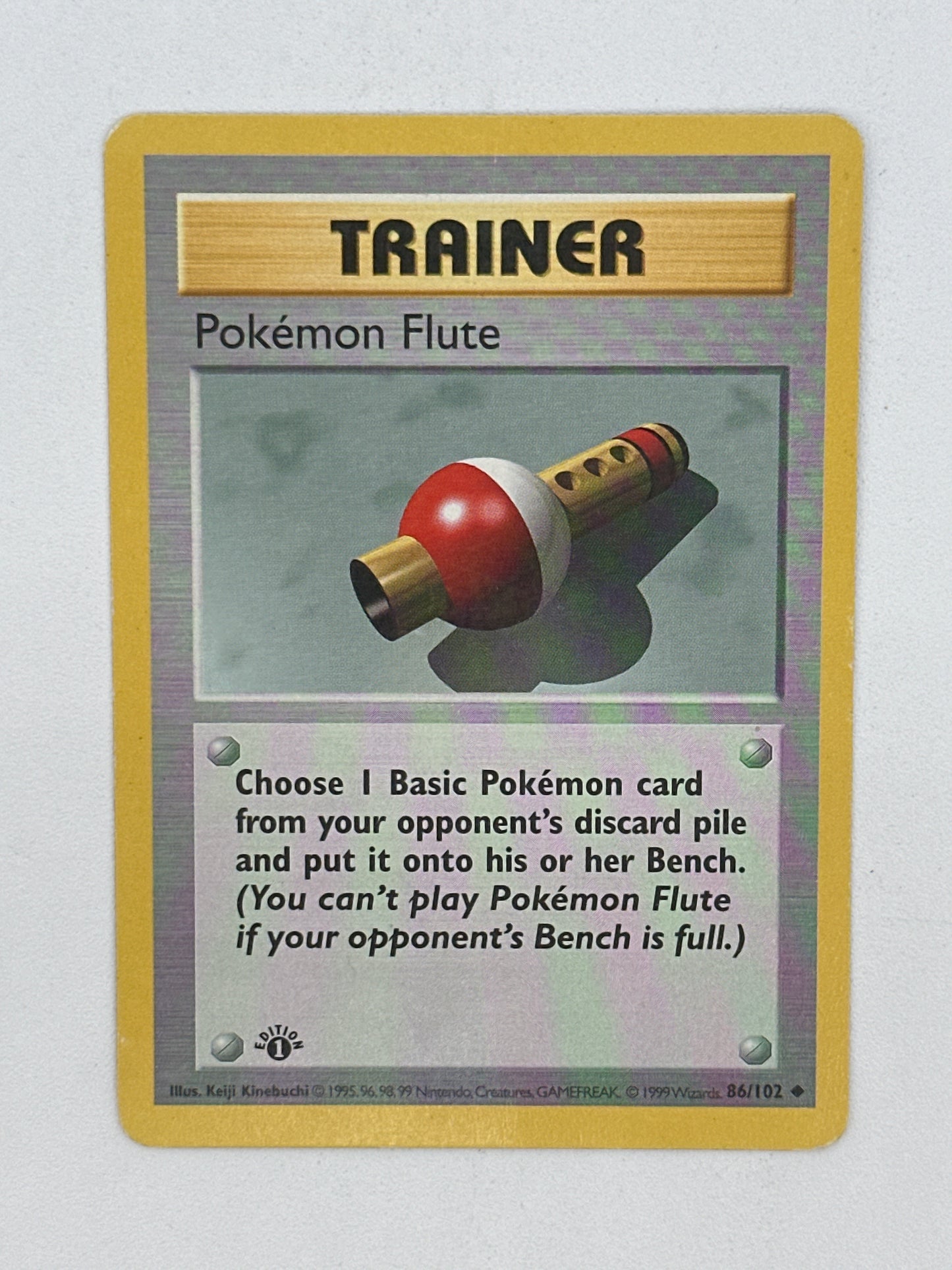Pokémon TCG: Base Set 086/102 Pokémon Flute 1st Edition Shadowless