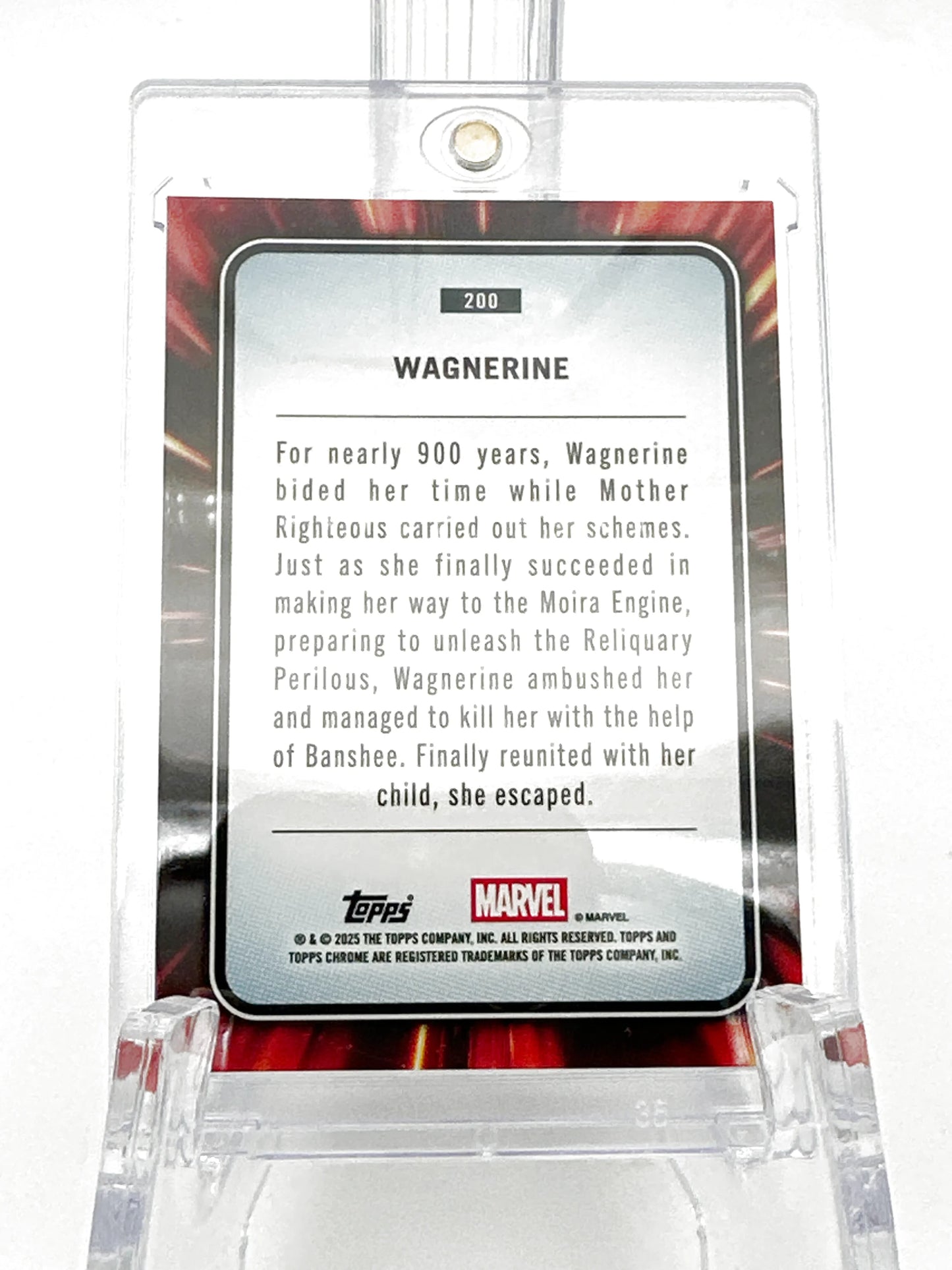 Marvel Topps Chrome Wagnerine Blue Refractor /299