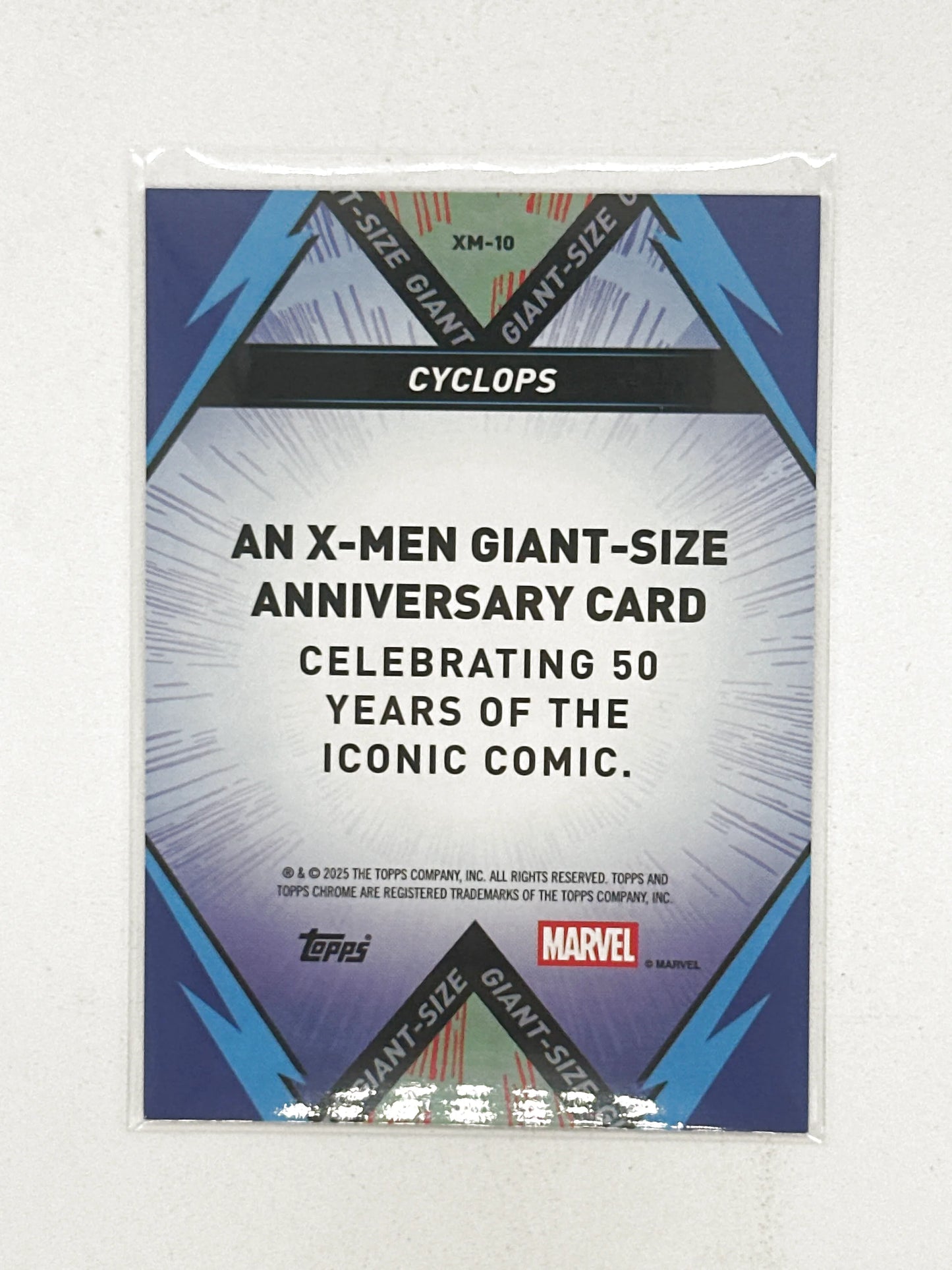 2025 Topps Marvel Chrome #000XM-10 Cyclops X-Men Giant-Sized 50 Years