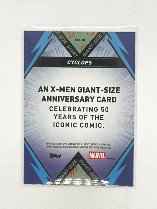 2025 Topps Marvel Chrome #000XM-10 Cyclops X-Men Giant-Sized 50 Years - Glass City Comics & Collectibles