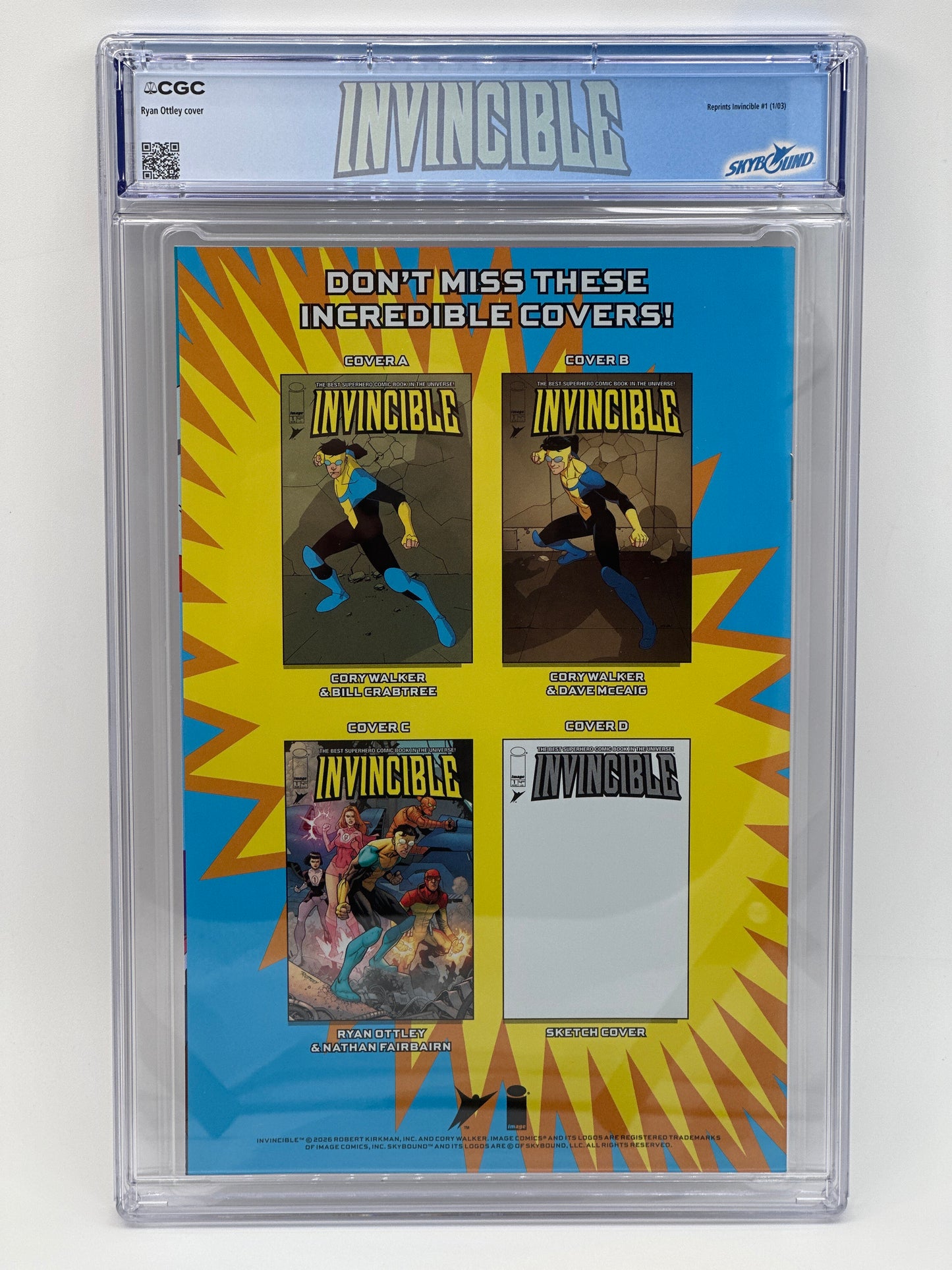 Invincible #1 Foil Edition Cover C CGC 9.8 Custom Label