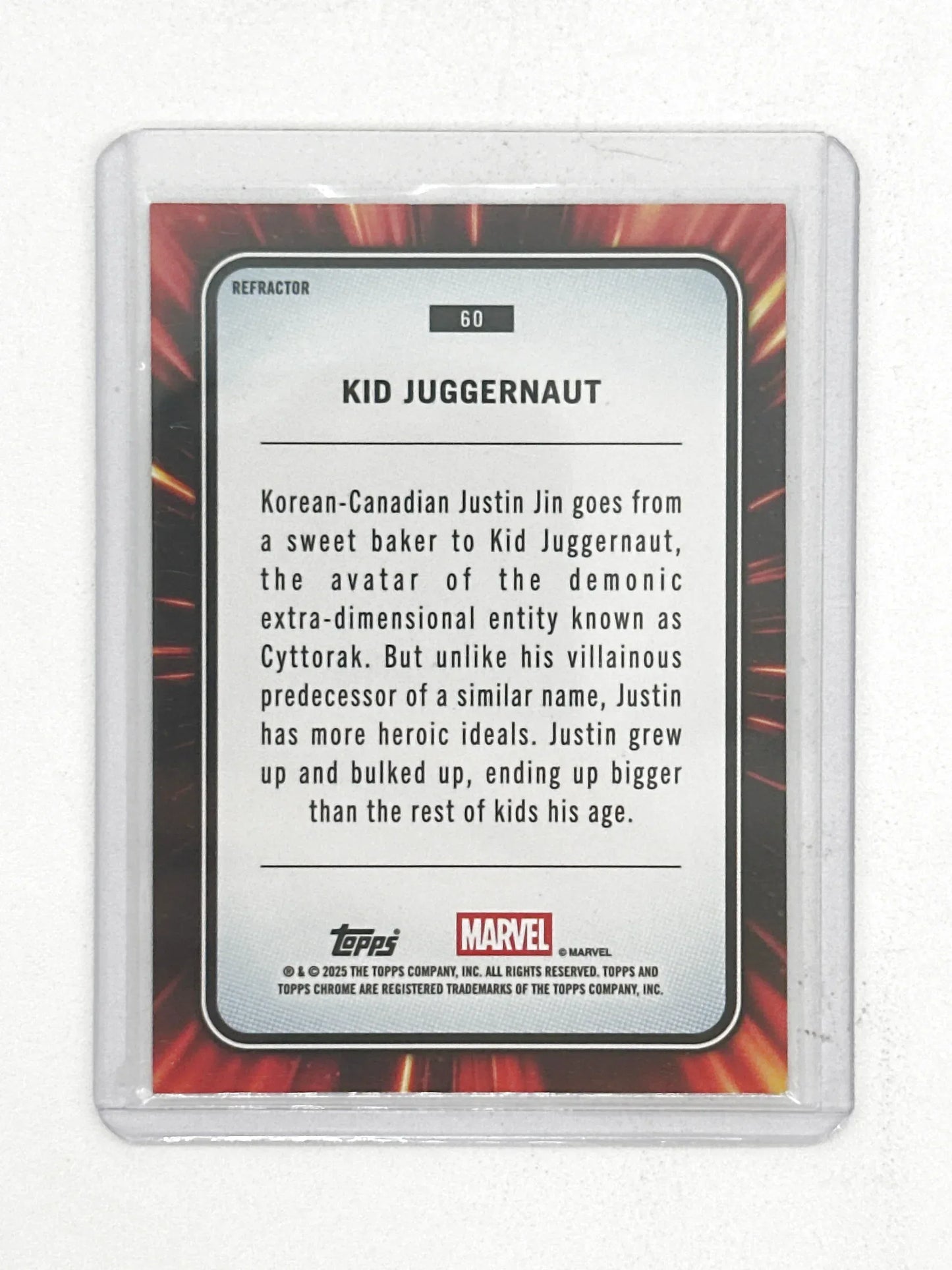2025 Topps Marvel Chrome #060 Kid Juggernaut Base Refractor - Glass City Comics & Collectibles