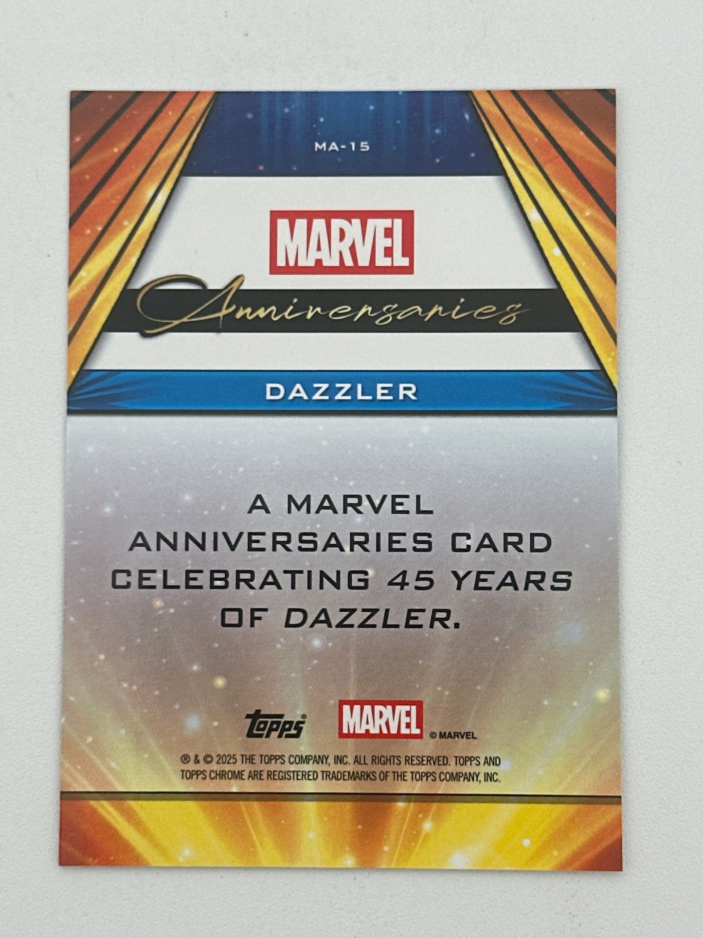 Marvel Topps Chrome Anniversaries Dazzler