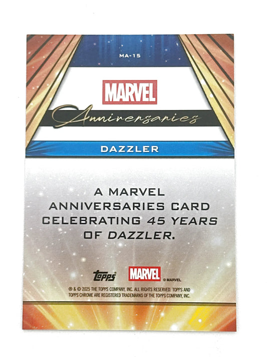 2025 Topps Marvel Chrome #000MA-15 Dazzler Marvel Anniversaries - Glass City Comics & Collectibles
