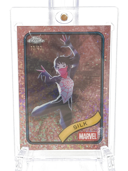 2025 Topps Marvel Chrome #108 Silk Rose Gold Mini Diamond Refractor 13/40