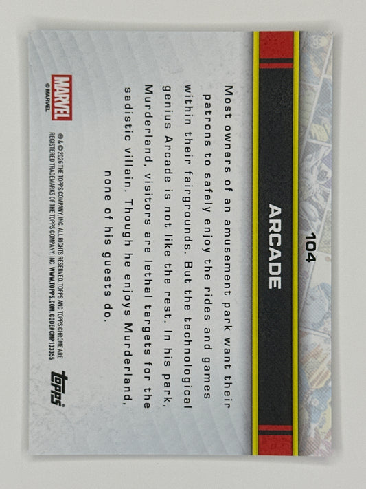 2026 Topps Marvel Chrome 104 Arcade Base Card