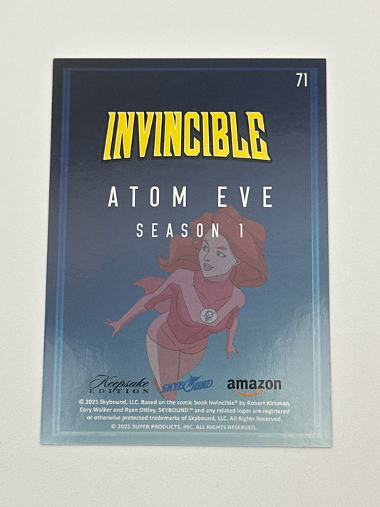 2025 Invincible Season 1 Keepsake Trading Card #071 Atom Eve Base Card