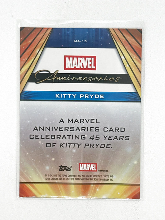 2025 Topps Marvel Chrome #000MA-13 Kitty Pryde Marvel Anniversaries - Glass City Comics & Collectibles