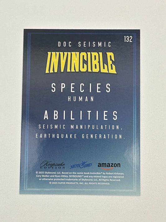 2025 Invincible Season 1 Keepsake Trading Card #132 Doc Seismic Base Card