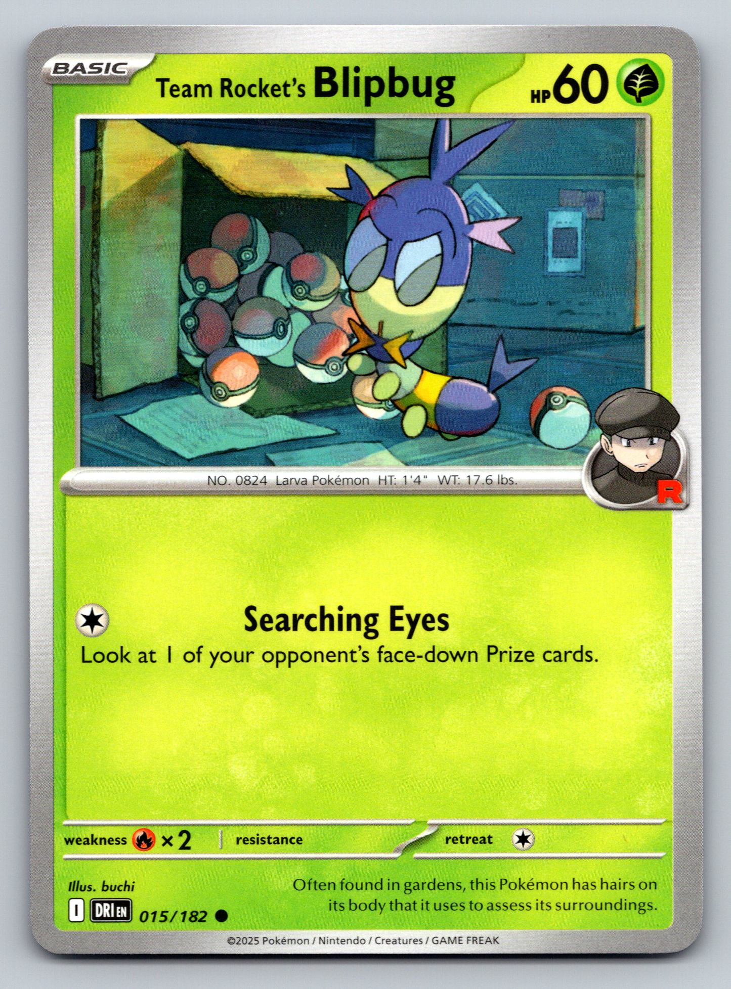 Pokémon Trading Card Game Scarlet & Violet Destined Rivals DRI 015/182 Team Rocket's Blipbug Card