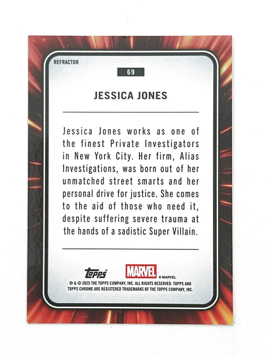 2025 Topps Marvel Chrome #069 Jessica Jones Base Refractor