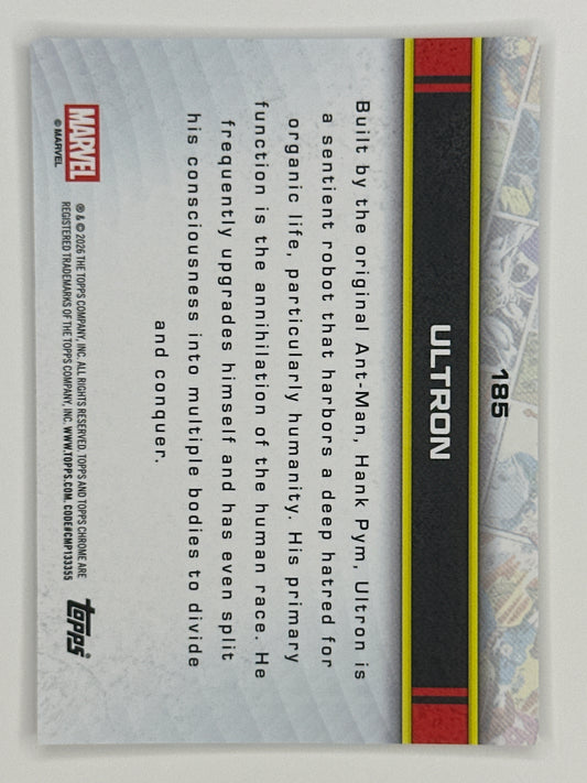 2026 Topps Marvel Chrome 185 Ultron Base Card