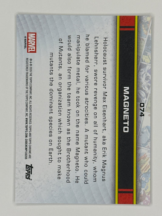 2026 Topps Marvel Chrome 074 Magneto Base Card