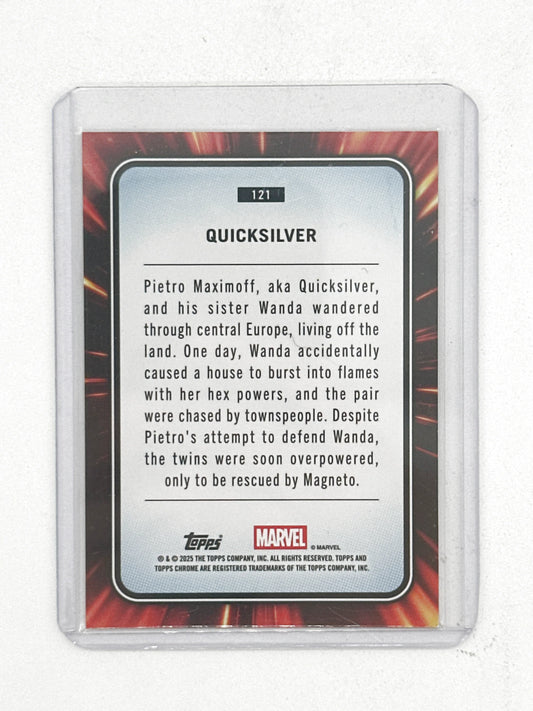 2025 Topps Marvel Chrome #121 Quicksilver Yellow Lava Refractor