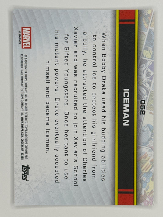 2026 Topps Marvel Chrome 052 Iceman Base Card