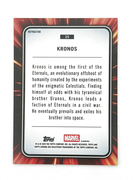 2025 Topps Marvel Chrome #025 Kronos Base Refractor - Glass City Comics & Collectibles
