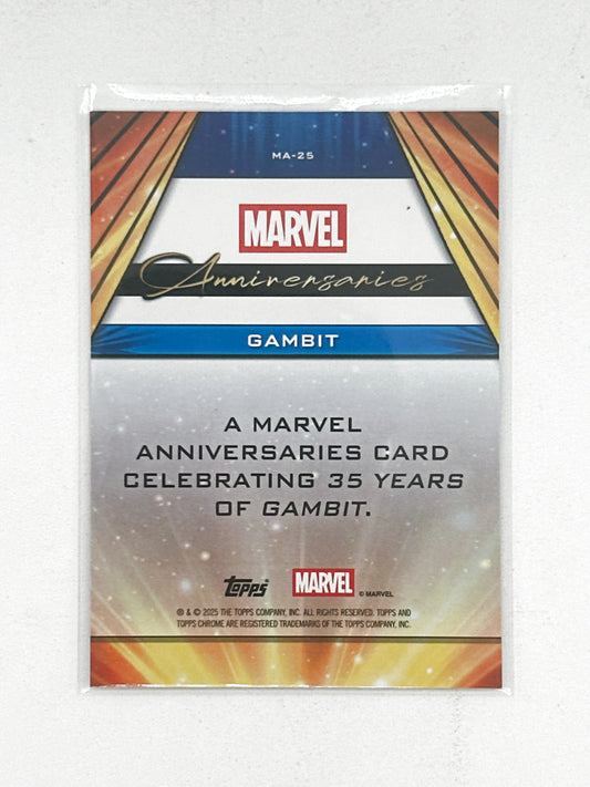 2025 Topps Marvel Chrome #000MA-25 Gambit Marvel Anniversaries