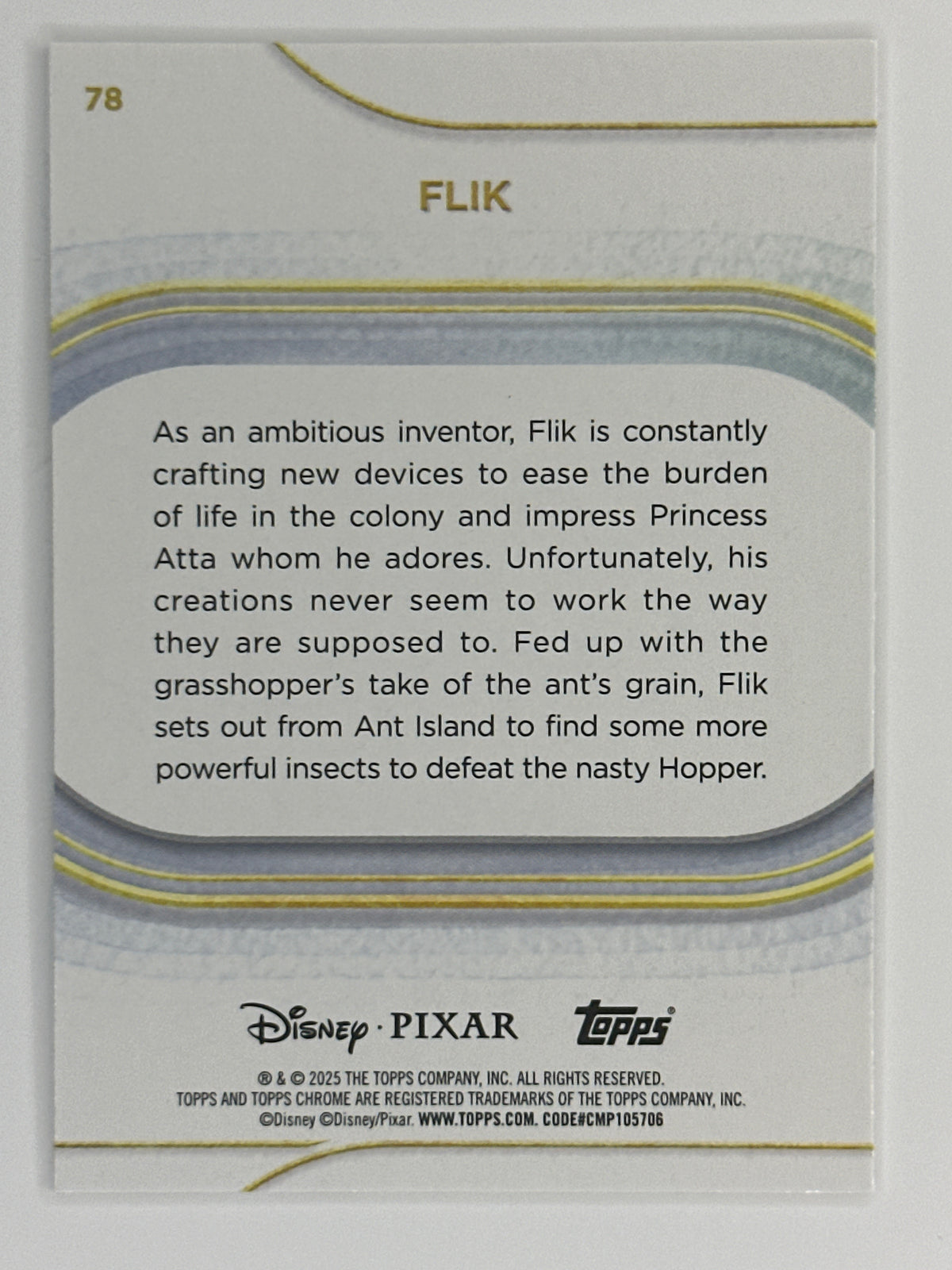 2025 Topps Disney Chrome 078 Flik Base Card