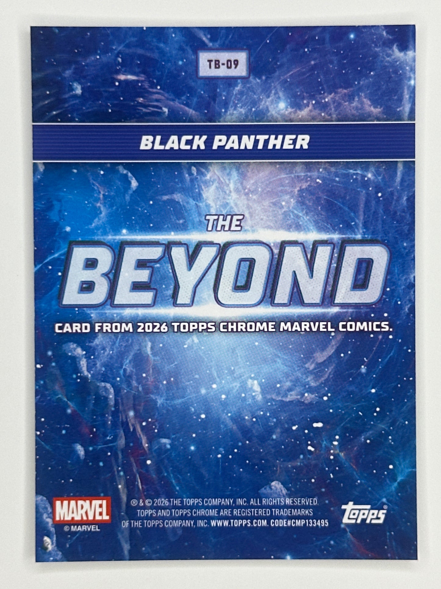 2026 Topps Marvel Chrome TB-09 Black Panther The Beyond Refractor Card