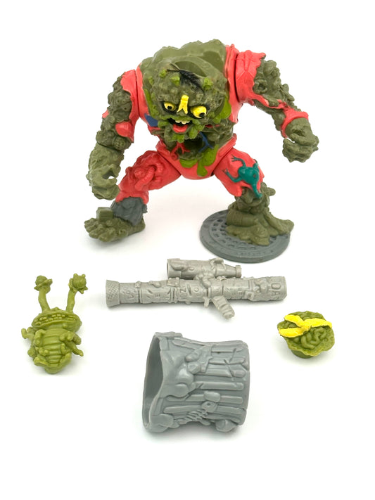 Vintage 1990 TMNT Muckman Action Figure w/ Joe Eyeball – Complete Original Playmates Release