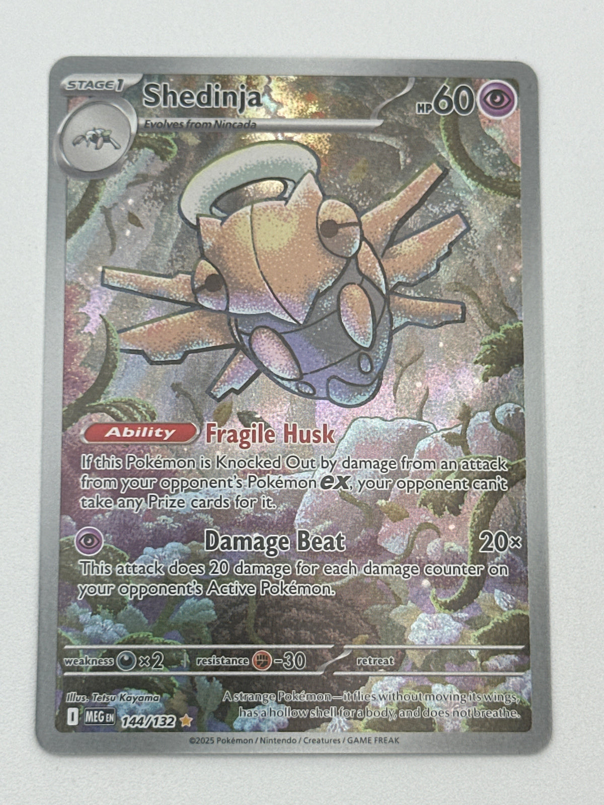 Pokémon Trading Card Game Mega Evolution MEG 144/132 Shedinja Illustration Rare Card