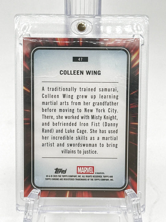 2025 Topps Marvel Chrome #047 Colleen Wing Hulk Green Lazer Refractor 37/99 - Glass City Comics & Collectibles