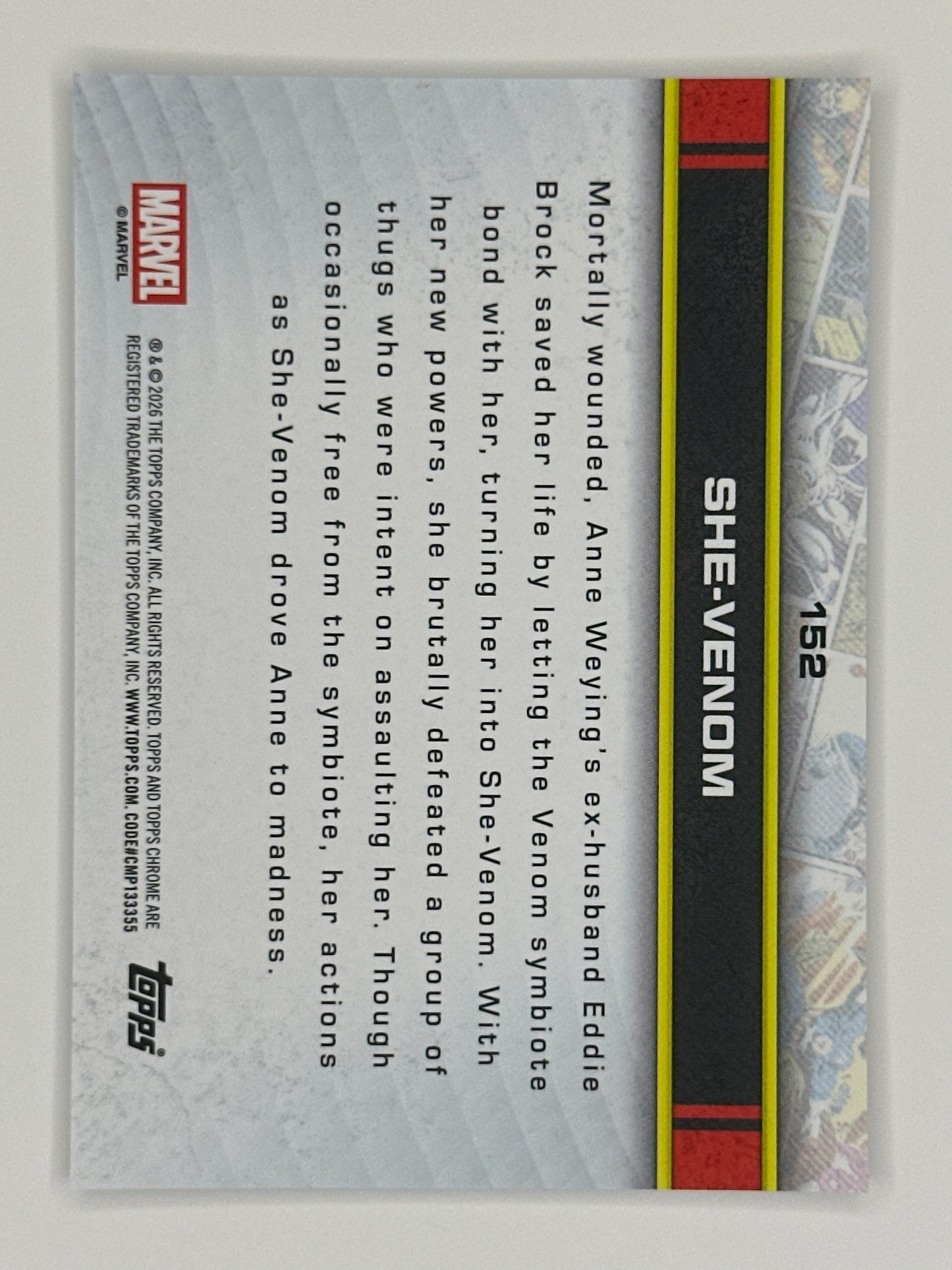 2026 Topps Marvel Chrome 152 She-Venom Base Card
