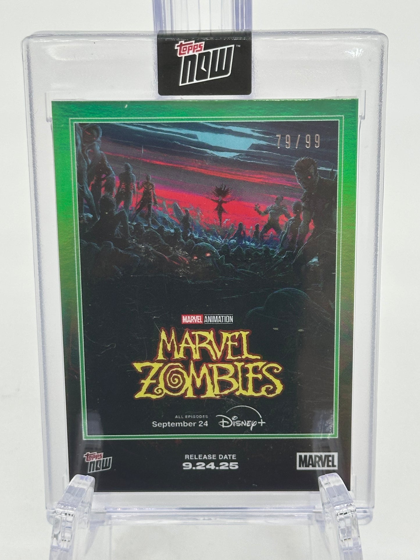 Topps NOW Marvel Zombies MZ01 Green Refractor /99
