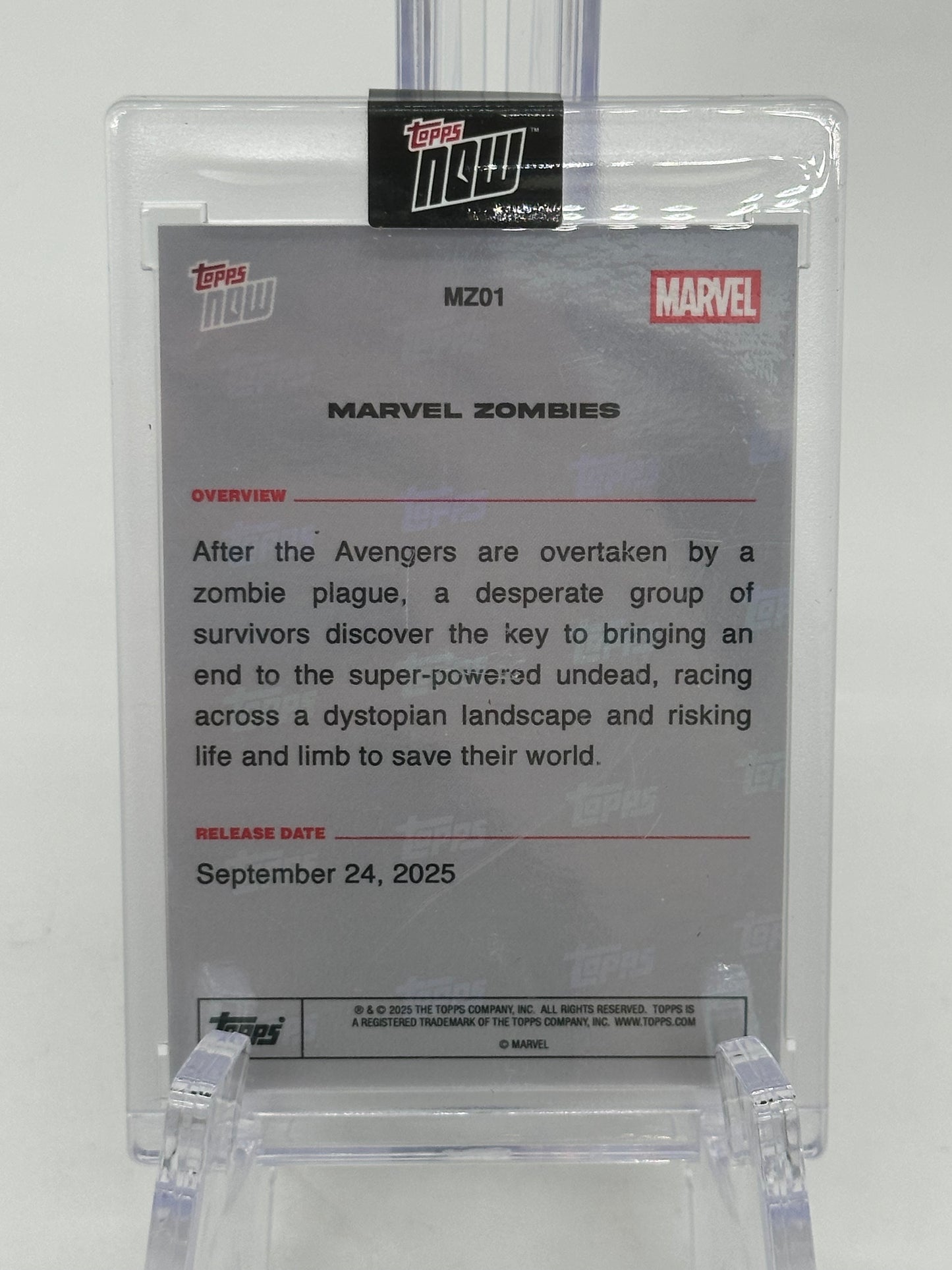 Topps NOW Marvel Zombies MZ01 Blue Refractor /75