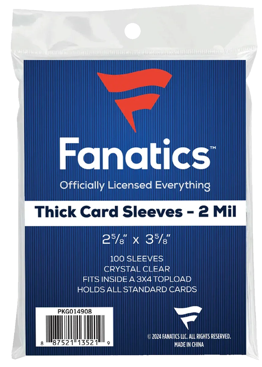 Fanatics Thick Soft Sleeves 100 Count - Glass City Comics & Collectibles