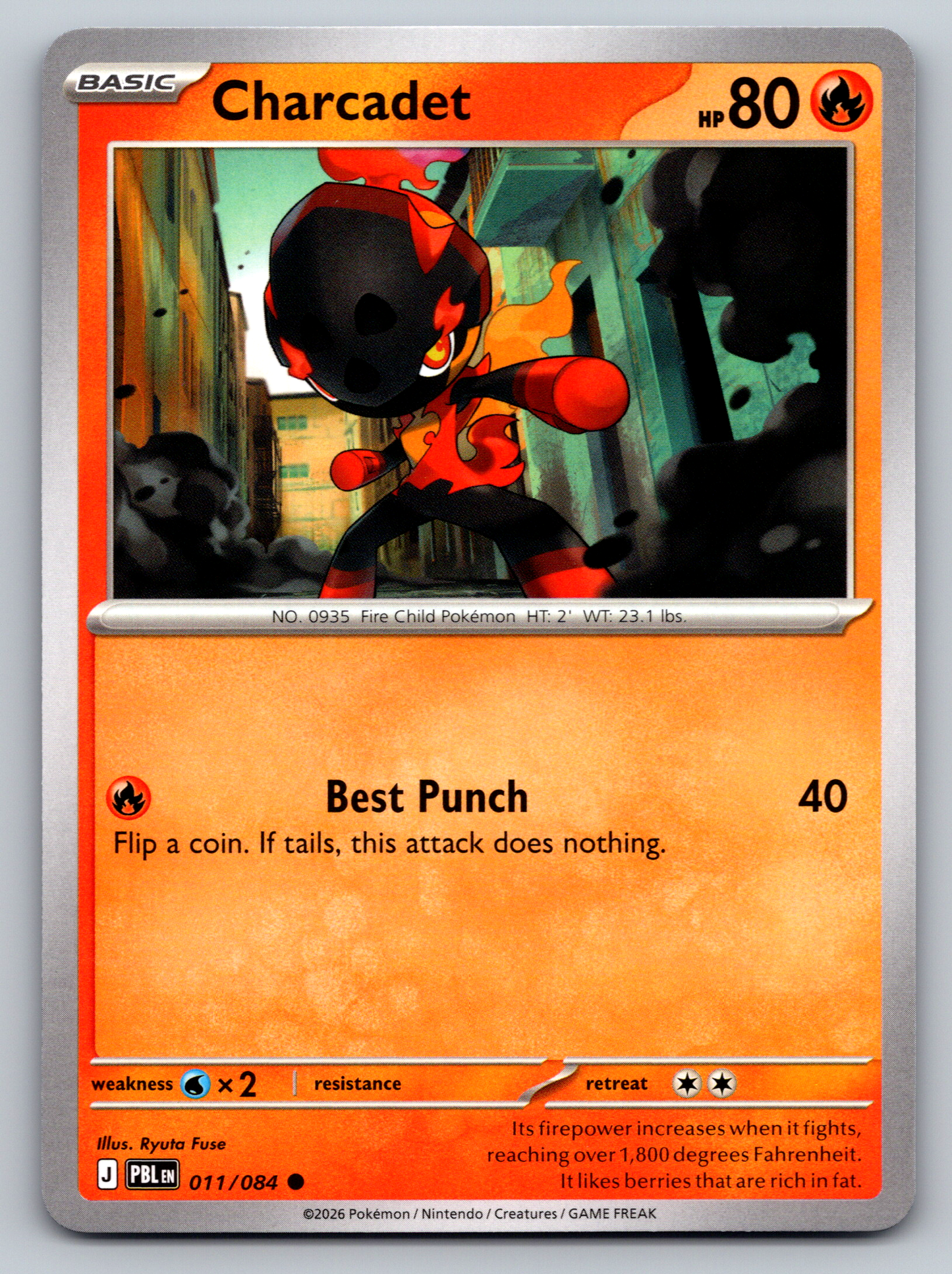 Pokémon Trading Card Game Mega Evolution Pitch Black PBL 011/084 Charcadet Card