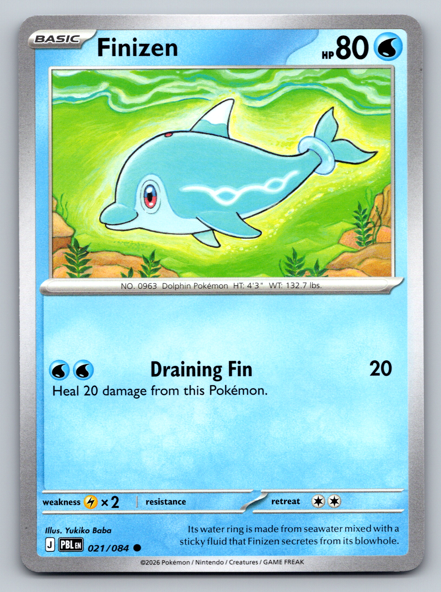 Pokémon Trading Card Game Mega Evolution Pitch Black PBL 021/084 Finizen Card