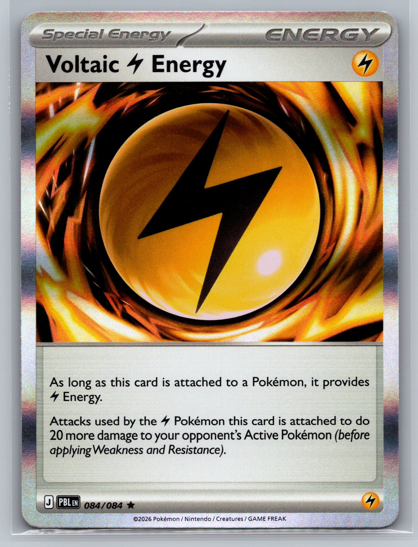 Pokémon Trading Card Game Mega Evolution Pitch Black PBL 084/084 Voltaic Energy Card